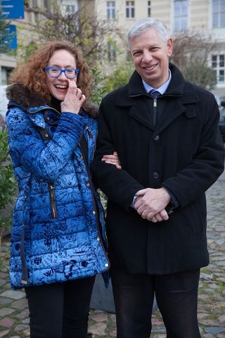 פרופ׳ דני קרנץ ופרופ׳ עוזי רבהון צילום: קטיה חרבי